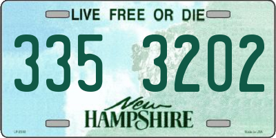 NH license plate 3353202
