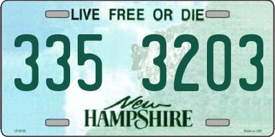 NH license plate 3353203