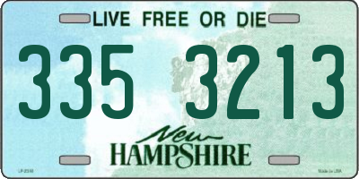 NH license plate 3353213