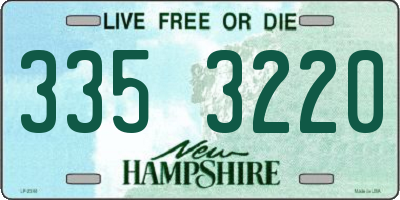 NH license plate 3353220
