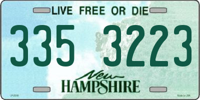 NH license plate 3353223