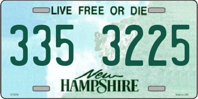 NH license plate 3353225