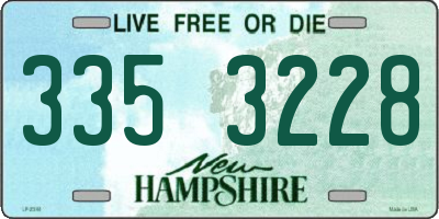 NH license plate 3353228