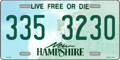 NH license plate 3353230