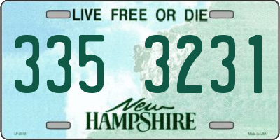 NH license plate 3353231