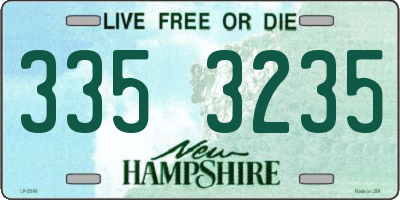 NH license plate 3353235