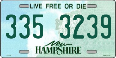 NH license plate 3353239