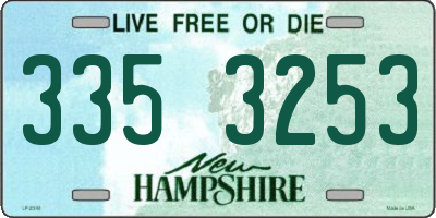 NH license plate 3353253
