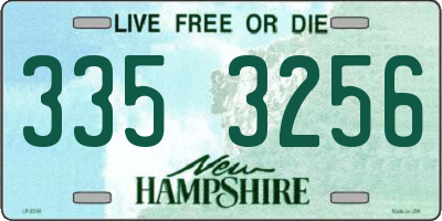 NH license plate 3353256