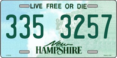 NH license plate 3353257