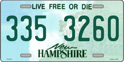 NH license plate 3353260