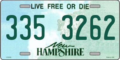 NH license plate 3353262