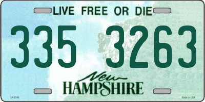 NH license plate 3353263