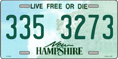 NH license plate 3353273