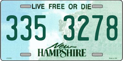 NH license plate 3353278