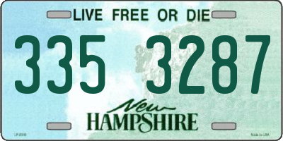 NH license plate 3353287