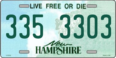 NH license plate 3353303