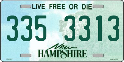 NH license plate 3353313