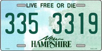 NH license plate 3353319