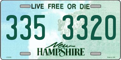 NH license plate 3353320