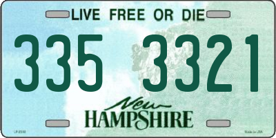 NH license plate 3353321
