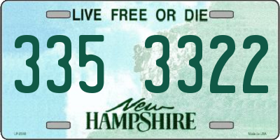 NH license plate 3353322