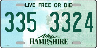 NH license plate 3353324