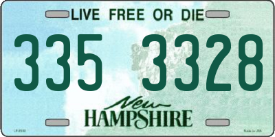 NH license plate 3353328