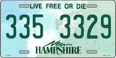 NH license plate 3353329