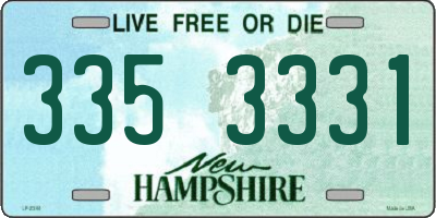 NH license plate 3353331