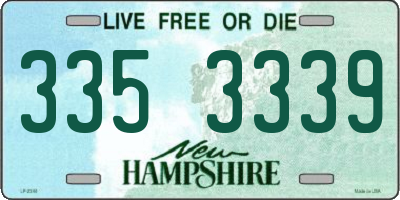 NH license plate 3353339