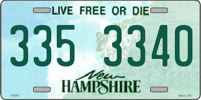 NH license plate 3353340