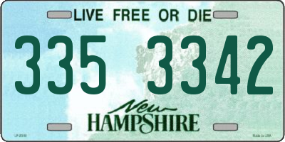 NH license plate 3353342