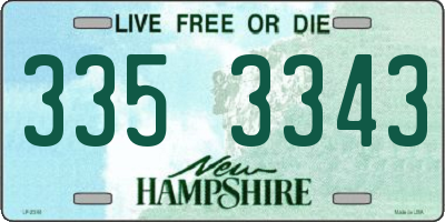 NH license plate 3353343