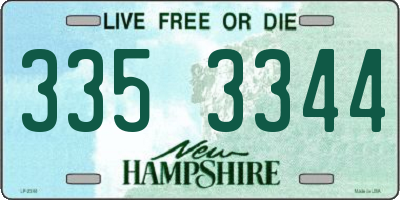 NH license plate 3353344