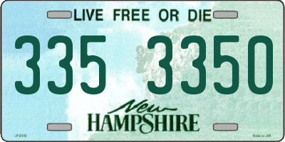 NH license plate 3353350