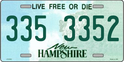 NH license plate 3353352