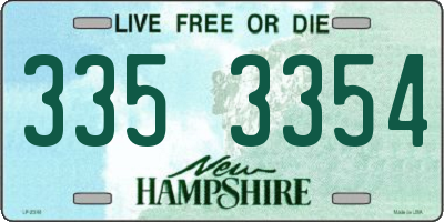 NH license plate 3353354