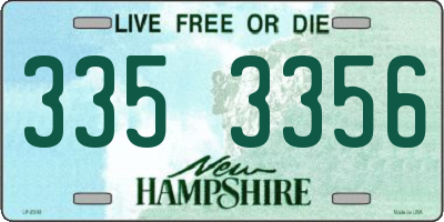 NH license plate 3353356