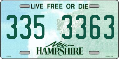 NH license plate 3353363