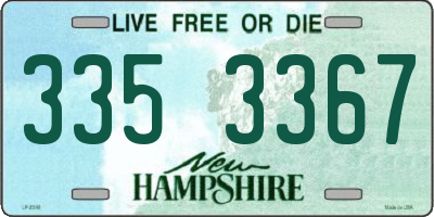 NH license plate 3353367