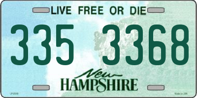 NH license plate 3353368