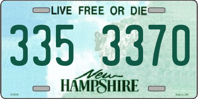NH license plate 3353370