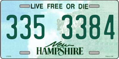 NH license plate 3353384