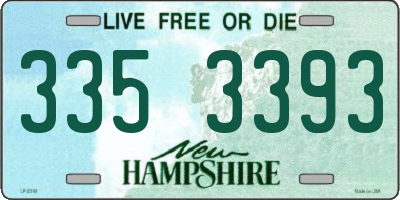 NH license plate 3353393
