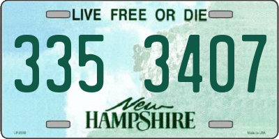 NH license plate 3353407