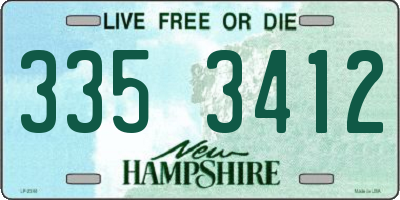 NH license plate 3353412