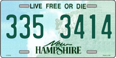 NH license plate 3353414