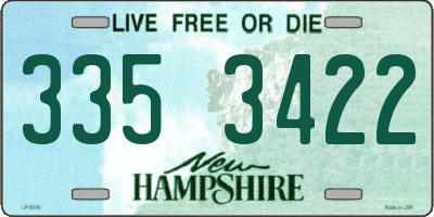 NH license plate 3353422