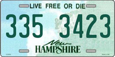 NH license plate 3353423